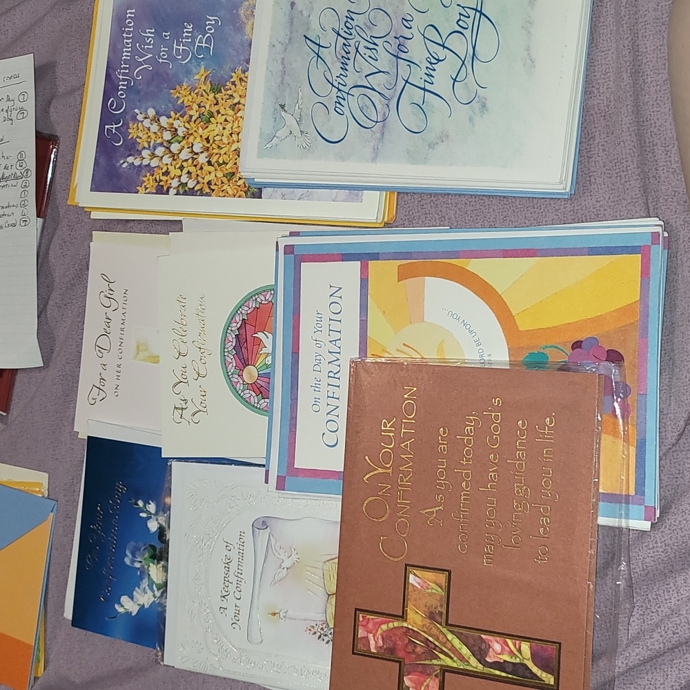 Lot of 33 confirmation cards